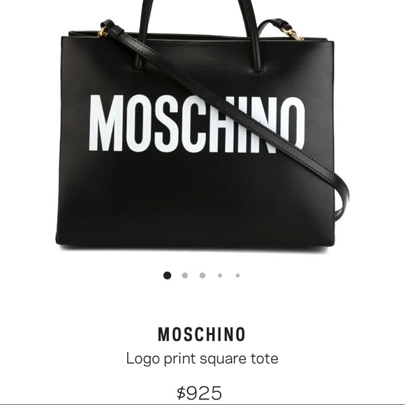 MOSCHINO Logo Tote Bag Purse - Picture 5 of 6